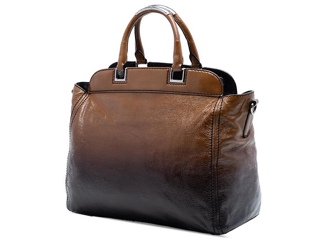 Borsa con struttura Prada Brown Sfumato Vernice Naplak Marrone - vista 2