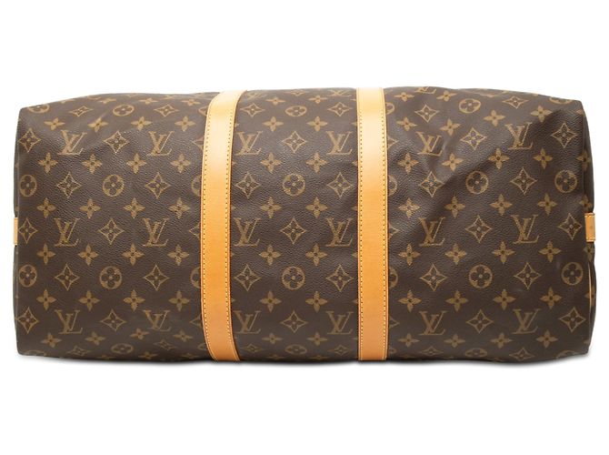 Louis Vuitton Marrone Monogram Keepall Bandouliere 50 - vista 3