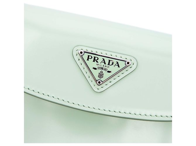 Borsa Cleo mini in pelle spazzolata verde Prada Verde chiaro - vista 5