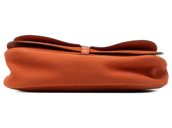 Borsa Colorado PM in Vache Liege e Toile Arancione Hermès - vista 3
