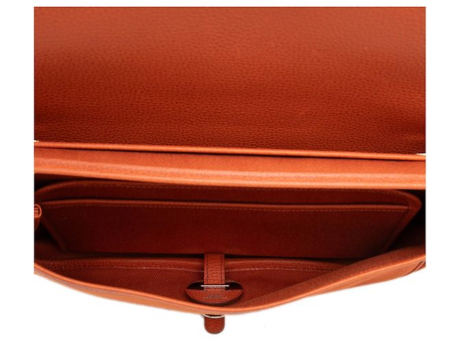 Borsa Colorado PM in Vache Liege e Toile Arancione Hermès - vista 4