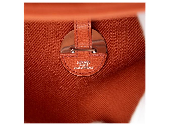 Borsa Colorado PM in Vache Liege e Toile Arancione Hermès - vista 5