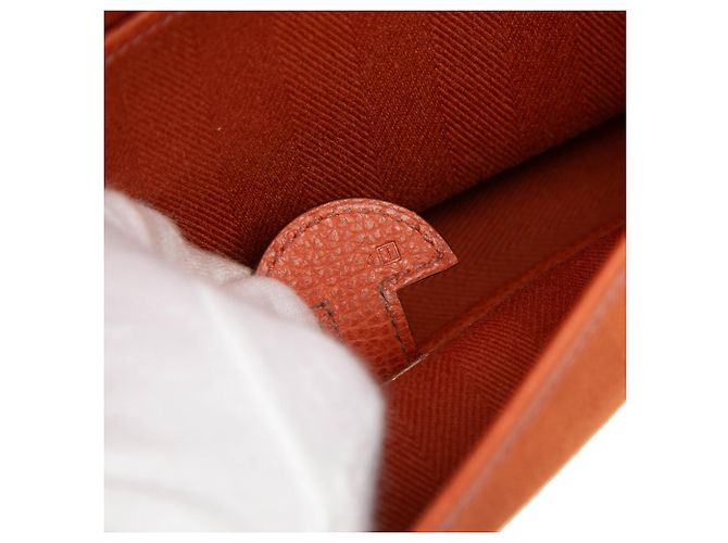 Borsa Colorado PM in Vache Liege e Toile Arancione Hermès - vista 6