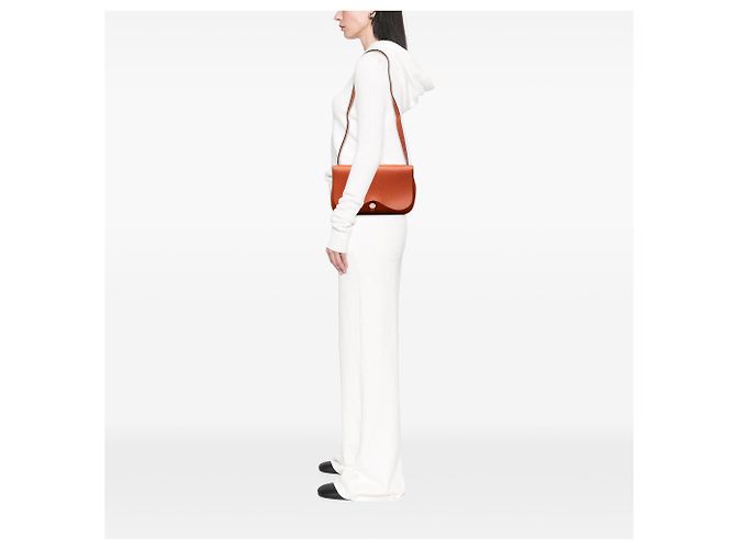 Borsa Colorado PM in Vache Liege e Toile Arancione Hermès - vista 7