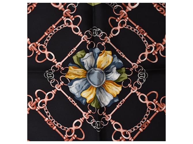 Sciarpa Gucci in seta gialla e nera Horsebit Giallo - vista 9
