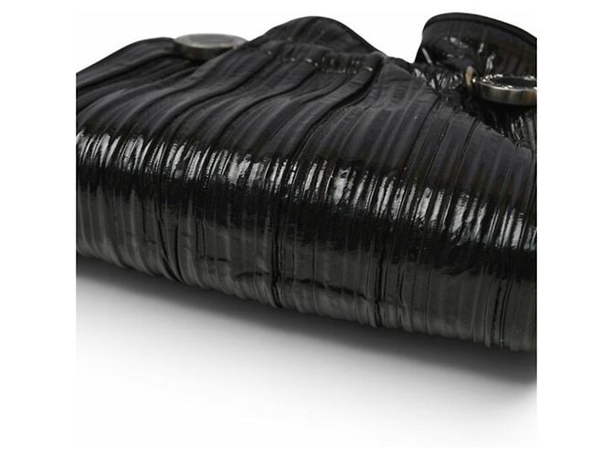 Bulgari Bvlgari Twist Clutch aus Lackleder Schwarz - Ansicht 11
