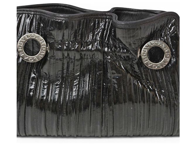 Bulgari Bvlgari Twist Clutch aus Lackleder Schwarz - Ansicht 2