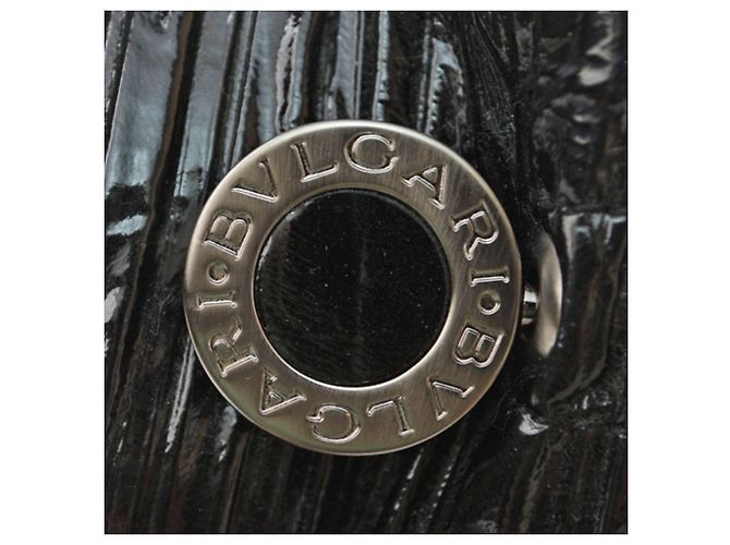 Bulgari Bvlgari Twist Clutch aus Lackleder Schwarz - Ansicht 4