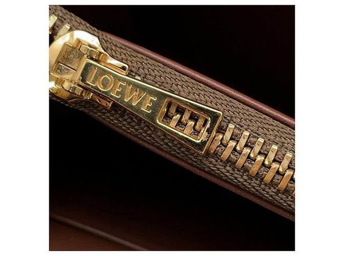 Cartera larga de cuero marrón Loewe Castaño - vista 10