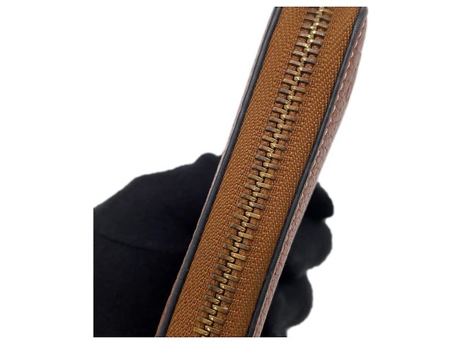 Cartera larga de cuero marrón Loewe Castaño - vista 12