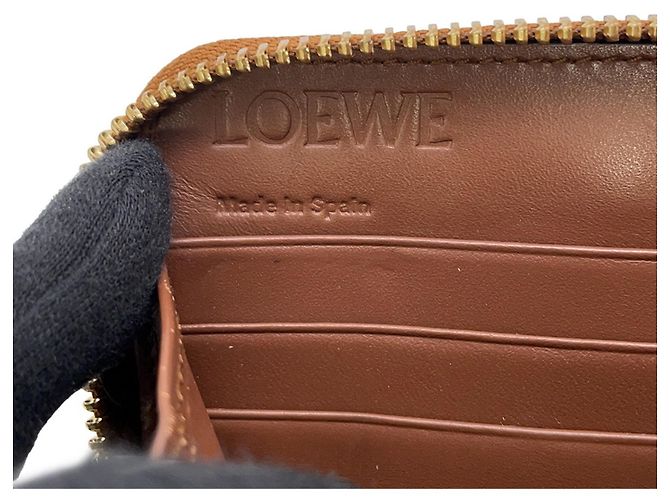 Cartera larga de cuero marrón Loewe Castaño - vista 13