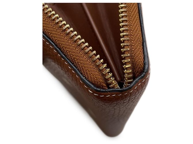 Cartera larga de cuero marrón Loewe Castaño - vista 5