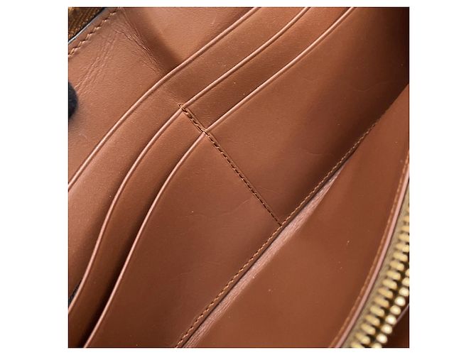 Cartera larga de cuero marrón Loewe Castaño - vista 8