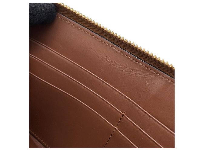 Cartera larga de cuero marrón Loewe Castaño - vista 9