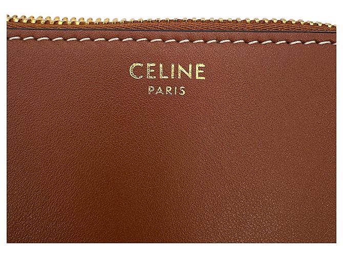 Céline Borsa a mano Celine Cuile Triomphe Cube in pelle Marrone - vista 15
