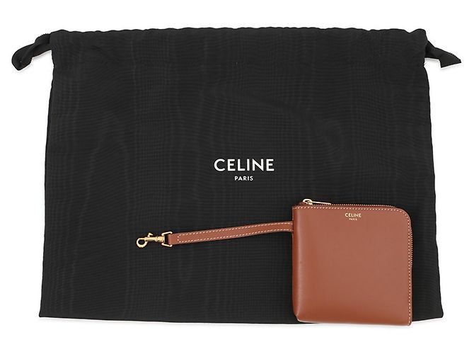 Céline Borsa a mano Celine Cuile Triomphe Cube in pelle Marrone - vista 17