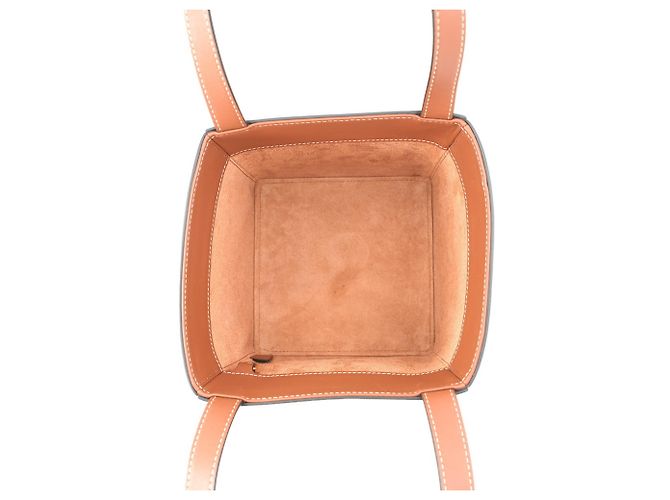 Céline Borsa a mano Celine Cuile Triomphe Cube in pelle Marrone - vista 5