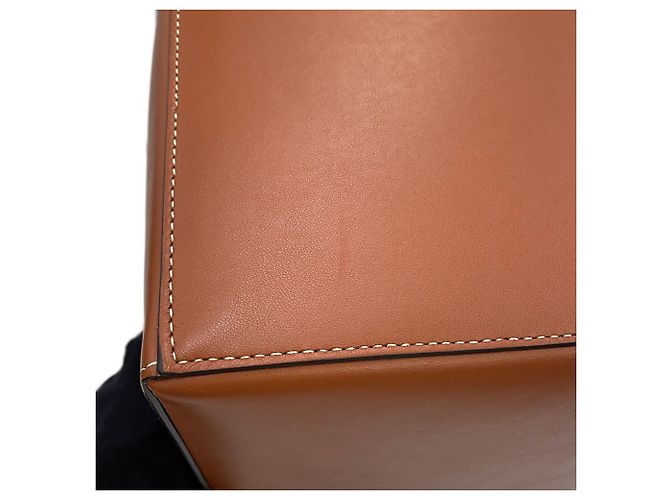 Céline Borsa a mano Celine Cuile Triomphe Cube in pelle Marrone - vista 6