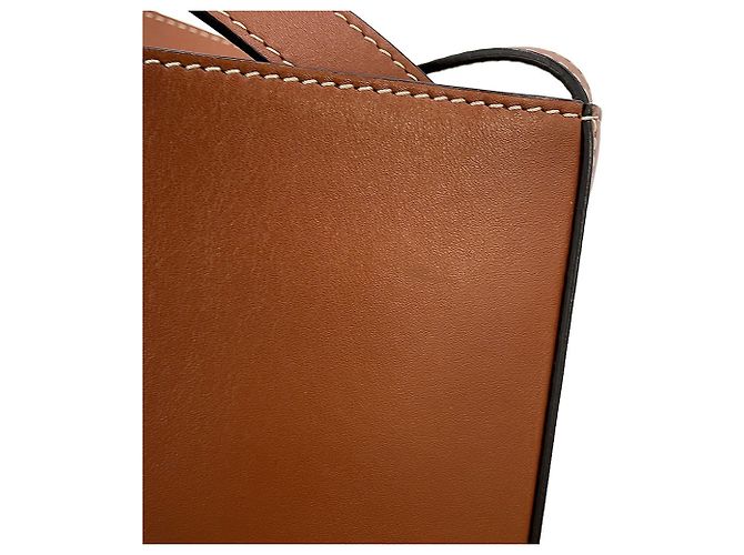 Céline Borsa a mano Celine Cuile Triomphe Cube in pelle Marrone - vista 8