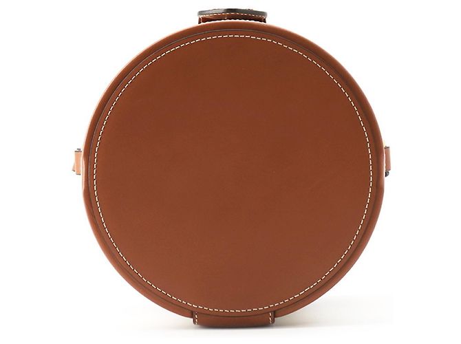 Céline Celine Triomphe Tambour Handtasche Medium Braun Weiß - Ansicht 3