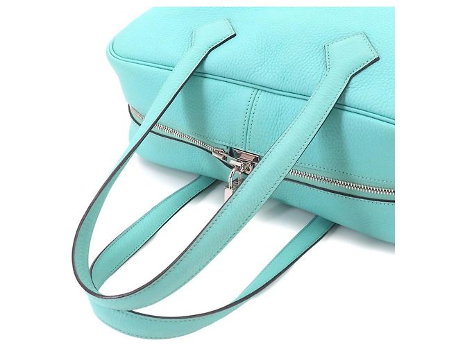 Hermès Borsa Hermes Victoria 2 35 Blu - vista 4