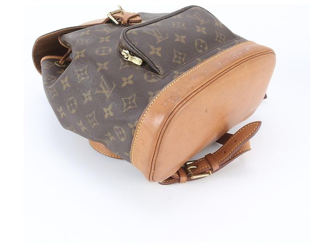 Zaino/Borsa Louis Vuitton Monogram Montsouris MM Marrone Bianco Monogramma - vista 4