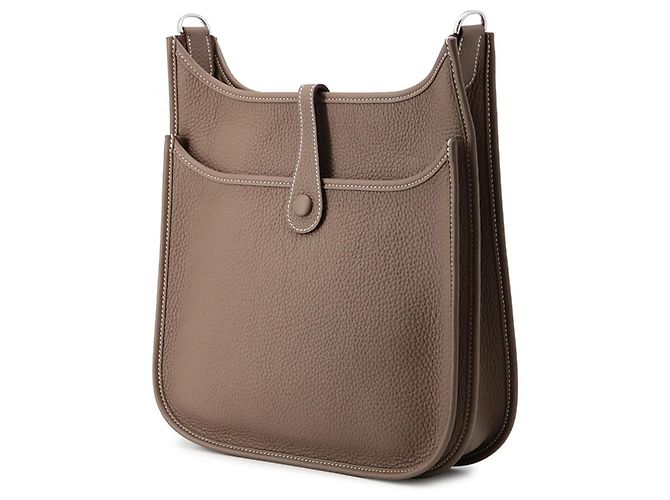 Hermès Borsa a tracolla Hermes Evelyne 3 PM Taupe - vista 2