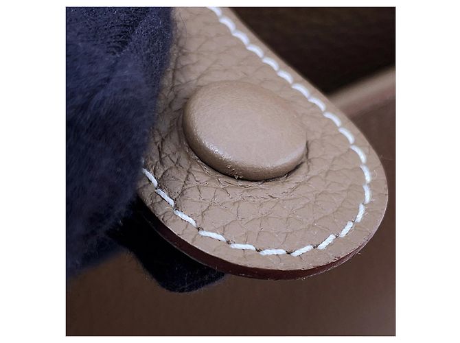 Hermès Borsa a tracolla Hermes Evelyne 3 PM Taupe - vista 7