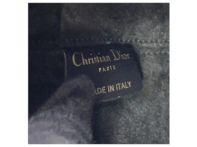 Borsa in pelle Christian Dior Macro Cannage Toujours Medium Nero - vista 17