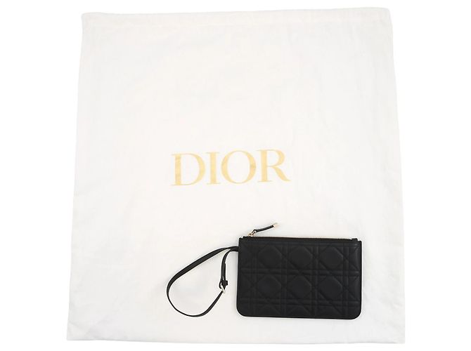 Borsa in pelle Christian Dior Macro Cannage Toujours Medium Nero - vista 18
