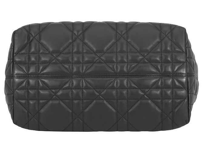 Borsa in pelle Christian Dior Macro Cannage Toujours Medium Nero - vista 3