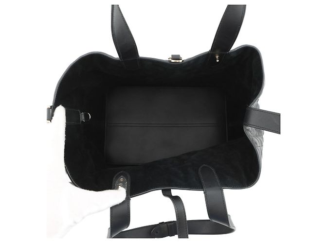 Borsa in pelle Christian Dior Macro Cannage Toujours Medium Nero - vista 6