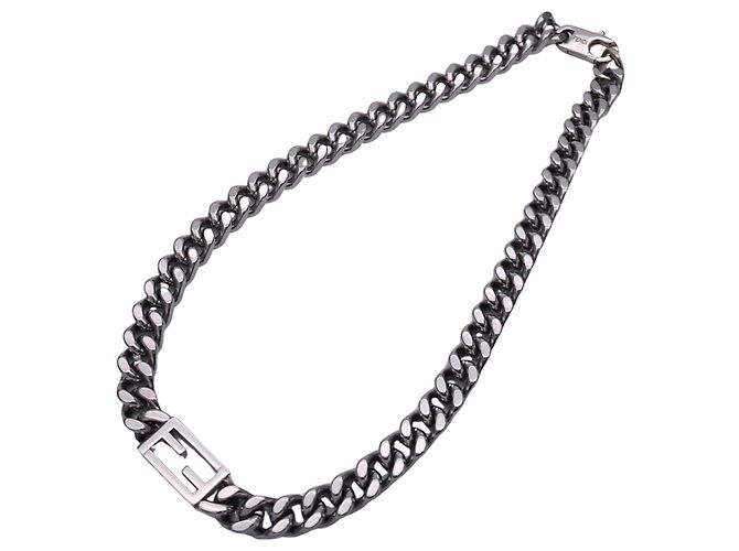 Baguette Collana in metallo argento Fendi - vista 2