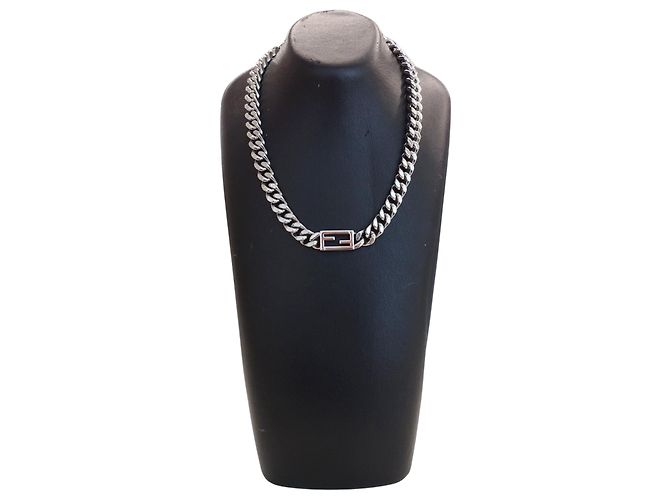 Baguette Collana in metallo argento Fendi - vista 8