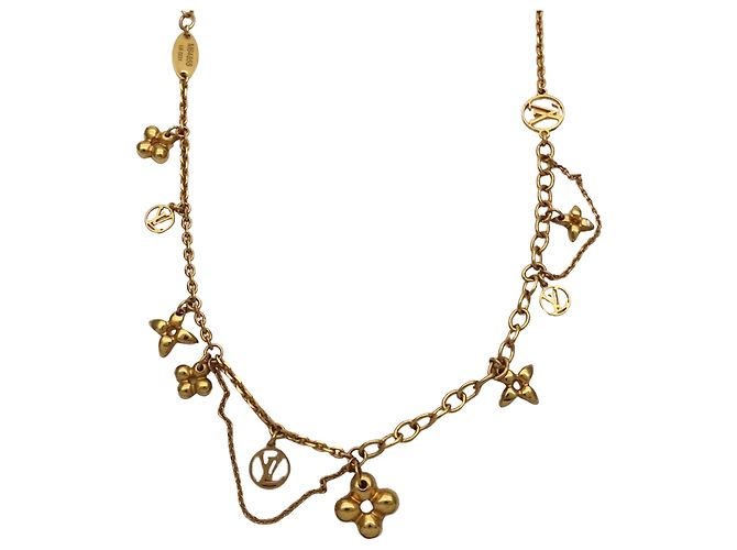 Collier Louis Vuitton plaqué or Doré - vue 2