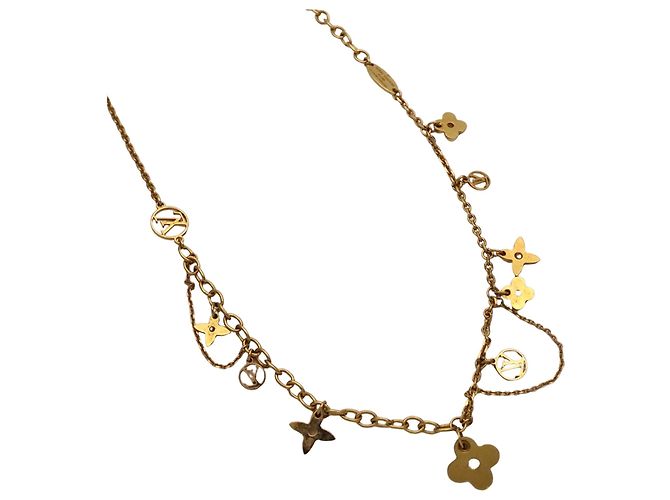 Collier Louis Vuitton plaqué or Doré - vue 3