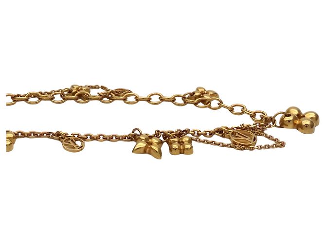 Collier Louis Vuitton plaqué or Doré - vue 4