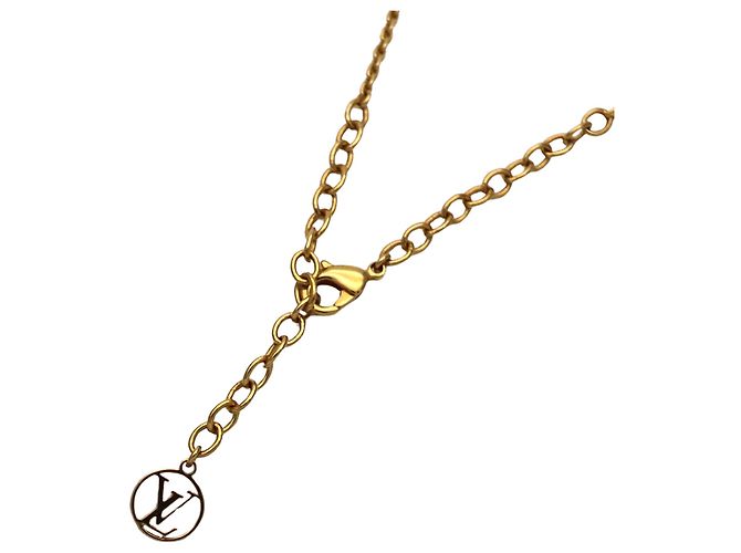 Collier Louis Vuitton plaqué or Doré - vue 6