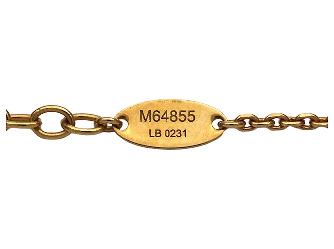 Collier Louis Vuitton plaqué or Doré - vue 8