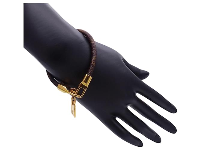 Bracciale Charm Monogram Louis Vuitton Marrone D'oro - vista 3