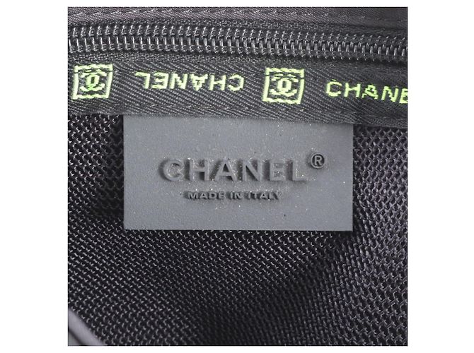 Borsa a Spalla Chanel Sport Line Nero Giallo - vista 10