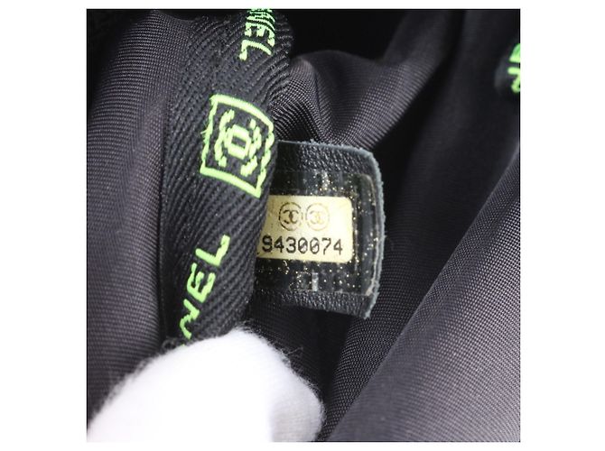 Borsa a Spalla Chanel Sport Line Nero Giallo - vista 11