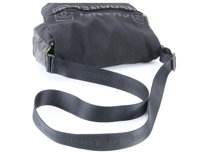 Borsa a Spalla Chanel Sport Line Nero Giallo - vista 2