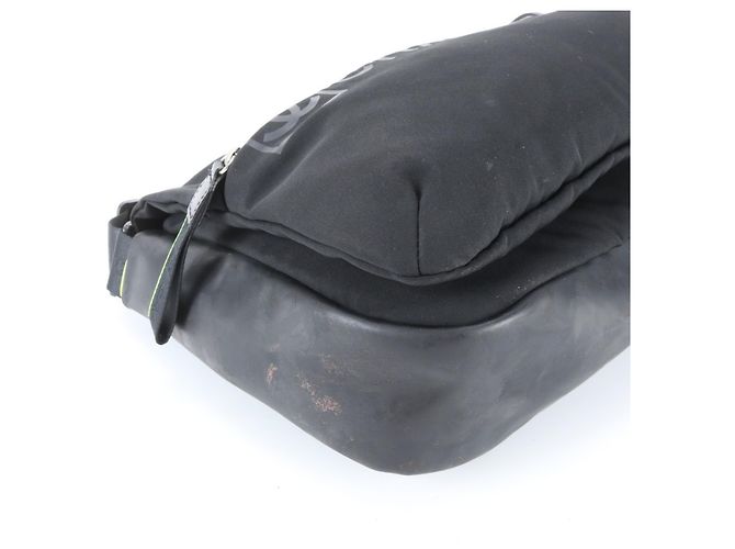 Borsa a Spalla Chanel Sport Line Nero Giallo - vista 6