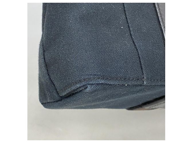 Hermès Hermes Troca Horizontal MM Canvas Tote Bag Schwarz - Ansicht 6