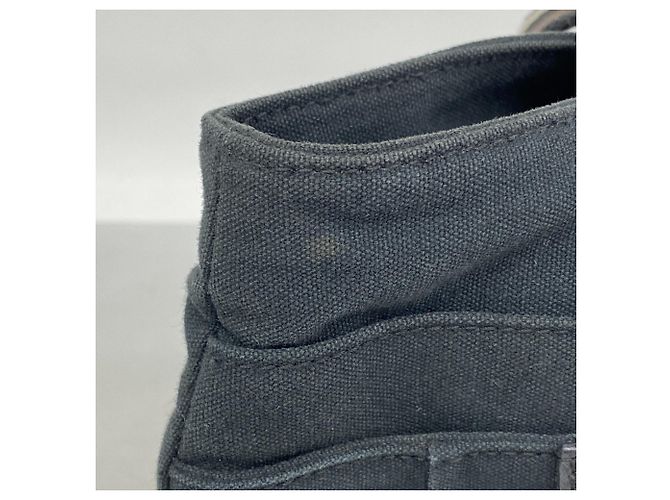 Hermès Hermes Troca Horizontal MM Canvas Tote Bag Schwarz - Ansicht 7