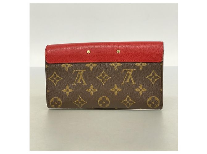Louis Vuitton Monogram Portefeuille Pallas Long Wallet Marrone Fuschia - vista 10