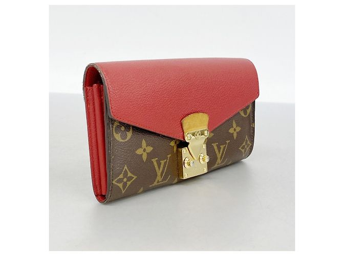 Louis Vuitton Monogram Portefeuille Pallas Long Wallet Marrone Fuschia - vista 2