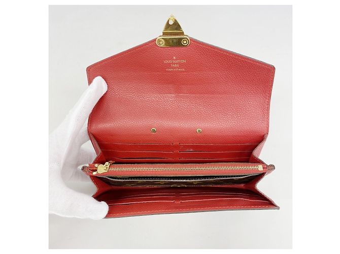 Louis Vuitton Monogram Portefeuille Pallas Long Wallet Marrone Fuschia - vista 3