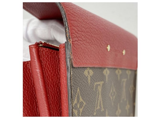 Louis Vuitton Monogram Portefeuille Pallas Long Wallet Marrone Fuschia - vista 5